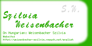 szilvia weisenbacher business card